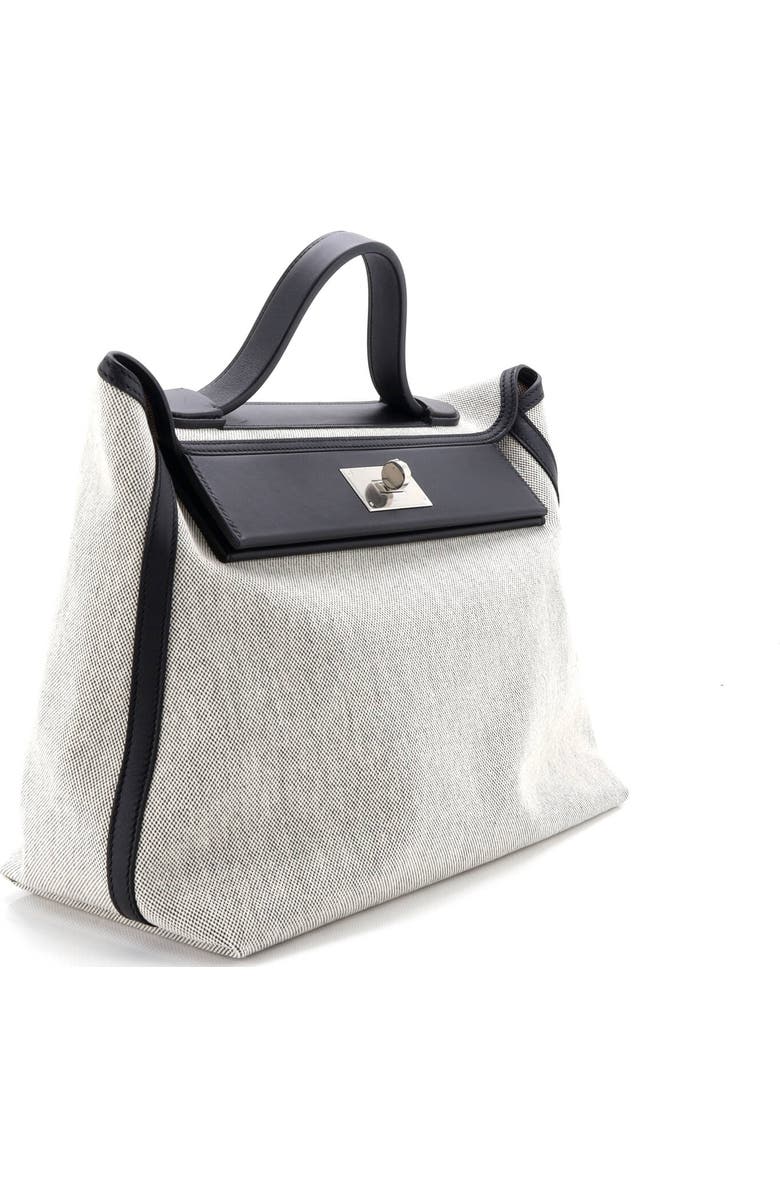 Pre-Owned Hermes 24/24 Bag Canvas and Swift 35, Alternate, color, Noir