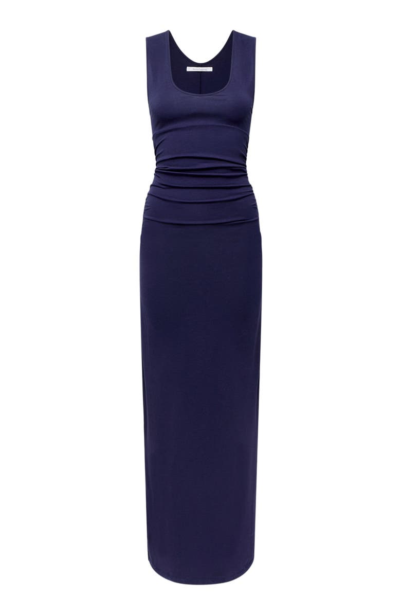 Another Tomorrow Ruched Tank Dress, Alternate, color, Indigo