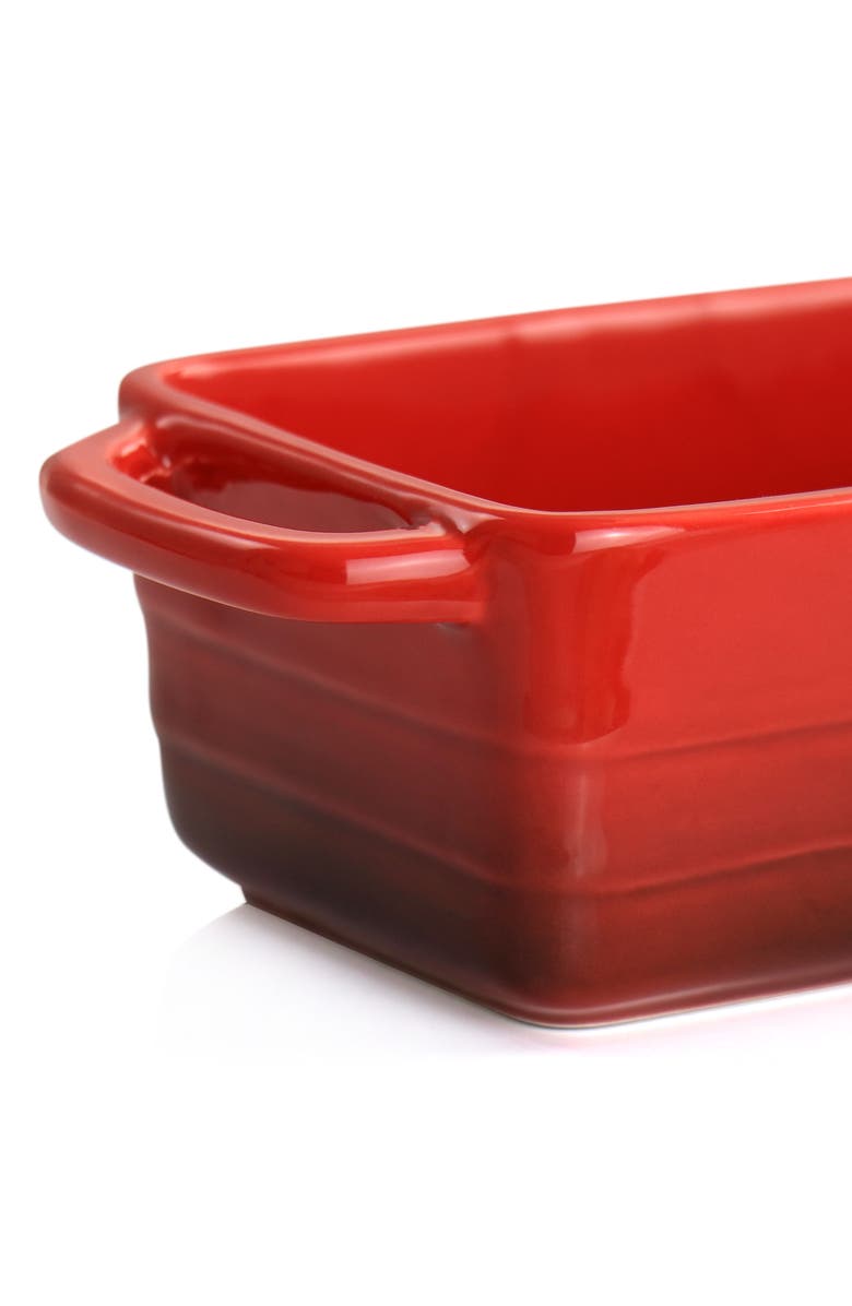 Crock-pot Appleton 6 Piece 12 Ounce Stoneware Mini Loaf Pan Baker Set, Alternate, color, Red