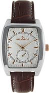 Peugeot Vintage Remote Sweep Leather Watch - 33MM
