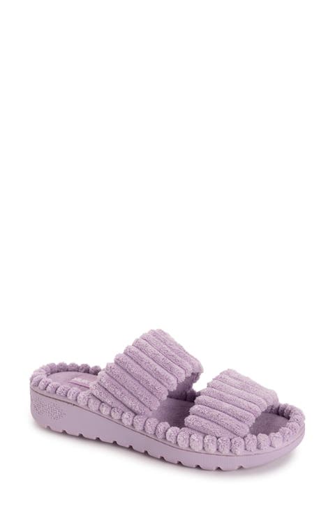 Cloud Ribbed Terry Double Strap Slide Slipper (Women)