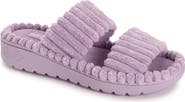 MUK LUKS Cloud Ribbed Terry Double Strap Slide Slipper
