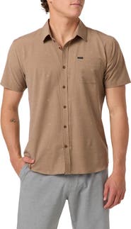 O'Neill Standard Fit TRVLR Traverse Performance Short Sleeve Button-Up Shirt