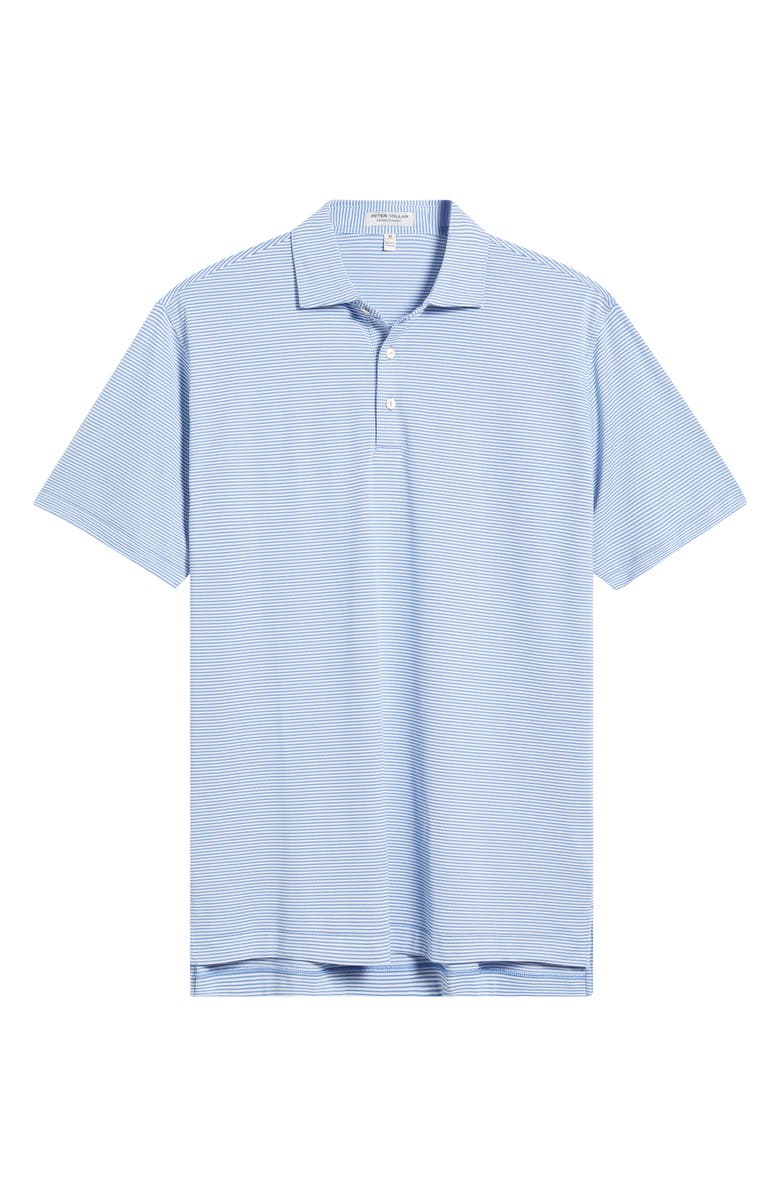 Peter Millar Candor Stripe Mesh Performance Polo, Alternate, color, Evening Tide