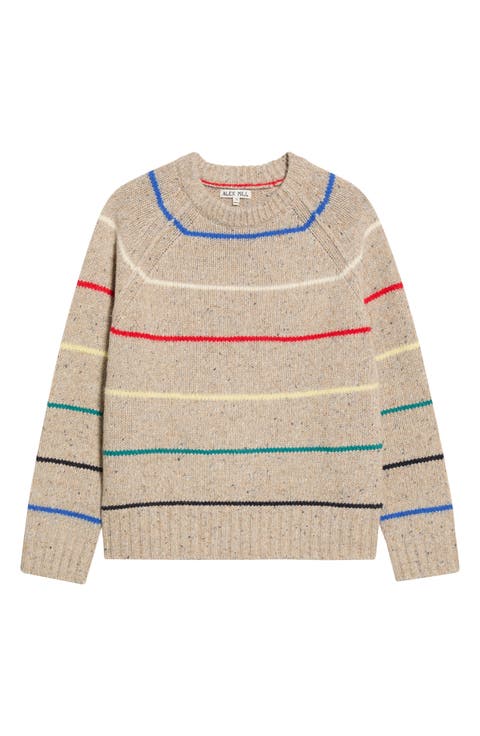 Freddie Stripe Wool & Alpaca Blend Sweater