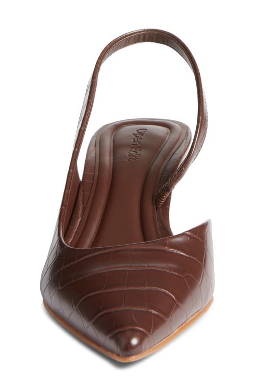 Open Edit Corina Slingback Half D'orsay Pointed Toe Kitten Heel Pump In Brown