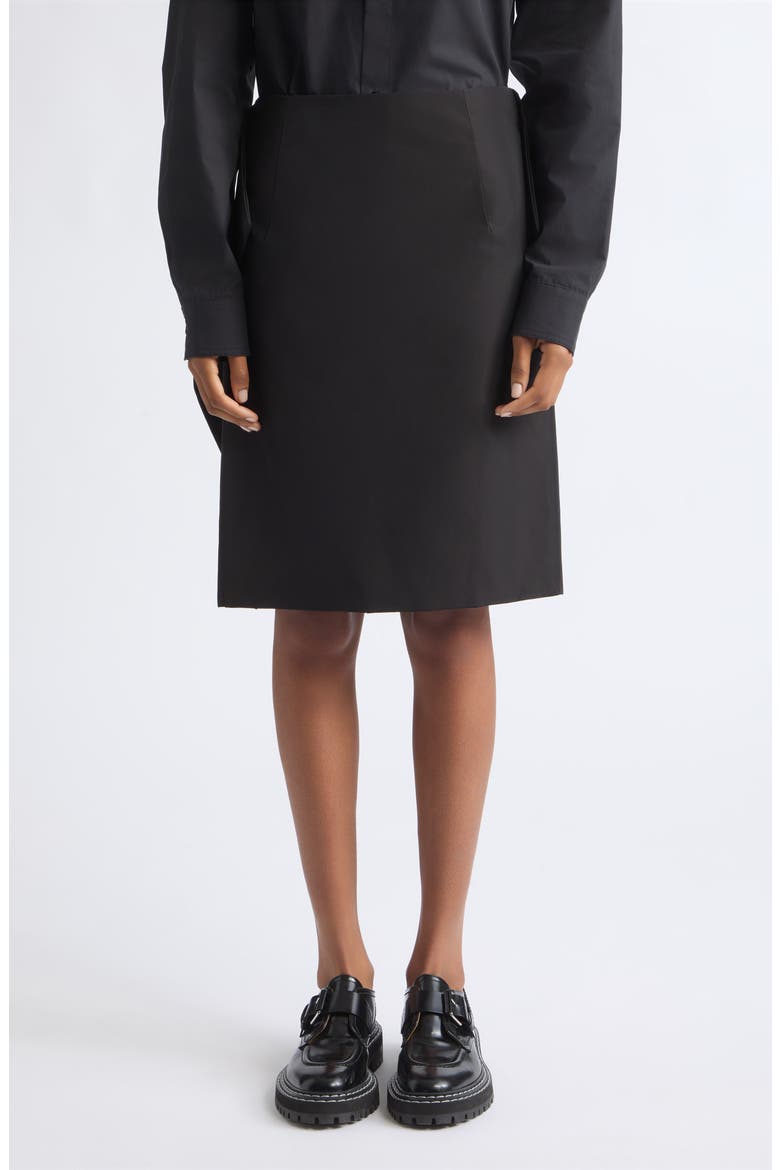 Contrast Back Midi Skirt, Main, color, BLACK/ MINT