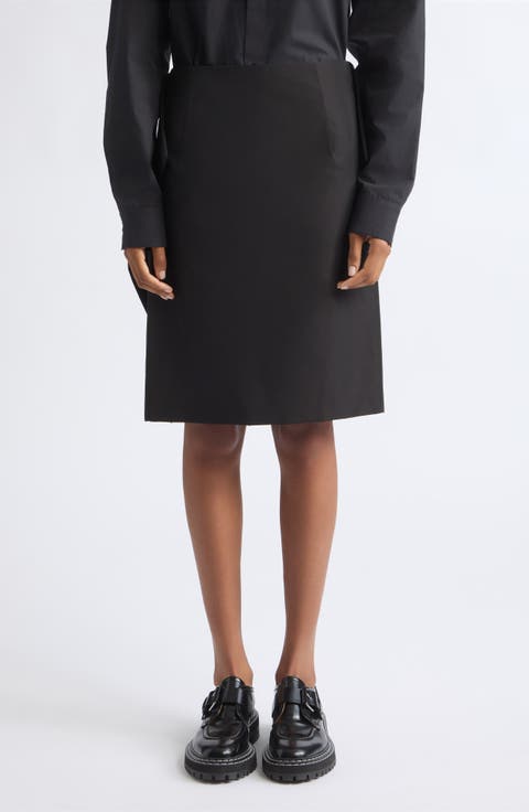 Contrast Back Midi Skirt