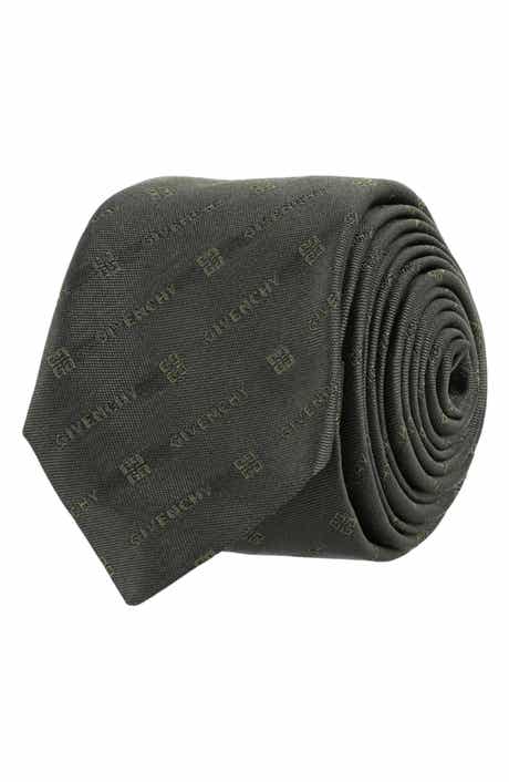 Givenchy Diagonal Logo Jacquard Silk Tie