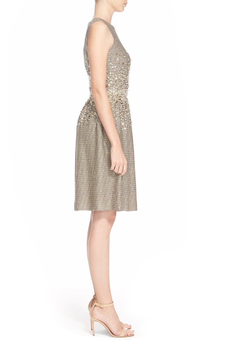 Hand Beaded Bauble Knit Dress, Alternate, color, GOLD/ QUARTZ MULTI