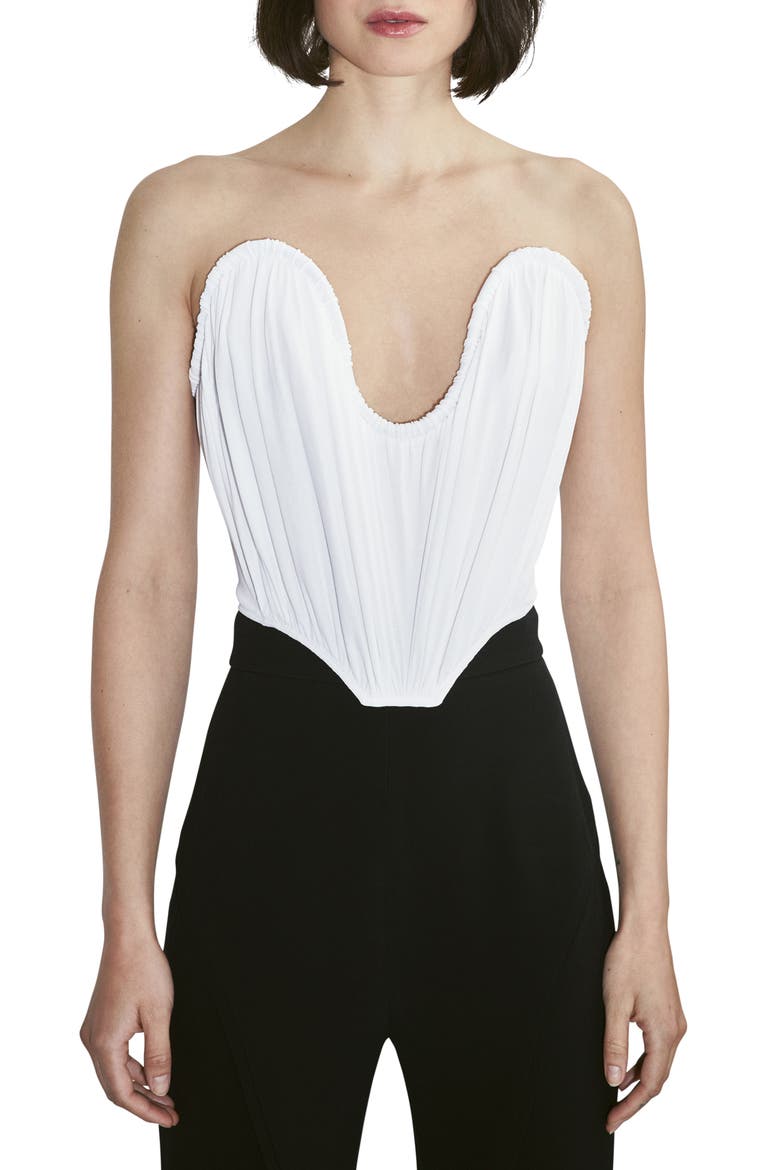 Holly Cording Bustier Top, Main, color, OPTIC WHITE