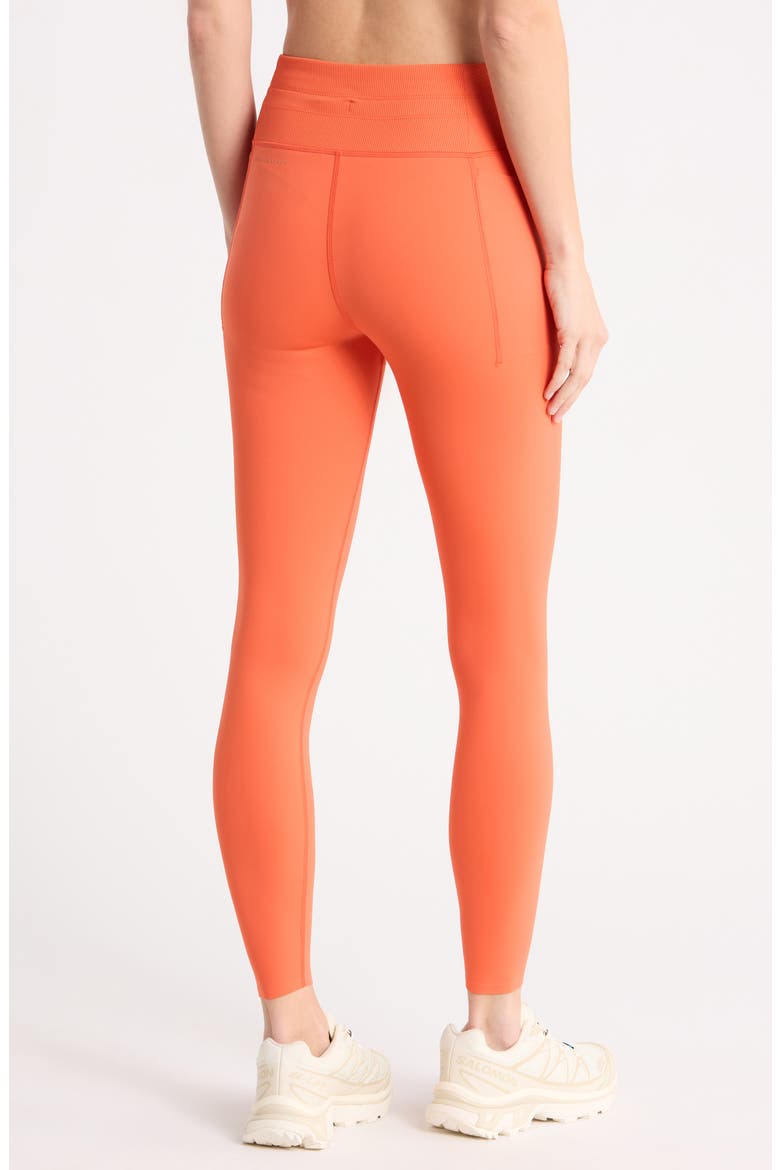 Ablaze Tie High Waist 7/8 Leggings, Alternate, color, TIGERLILY