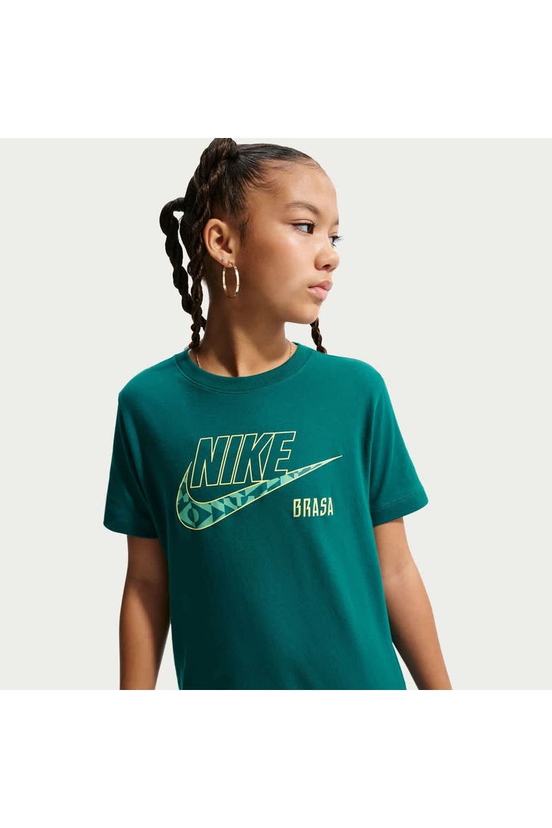 Youth Nike Green Brazil National Team Futura T-Shirt, Alternate, color, Green