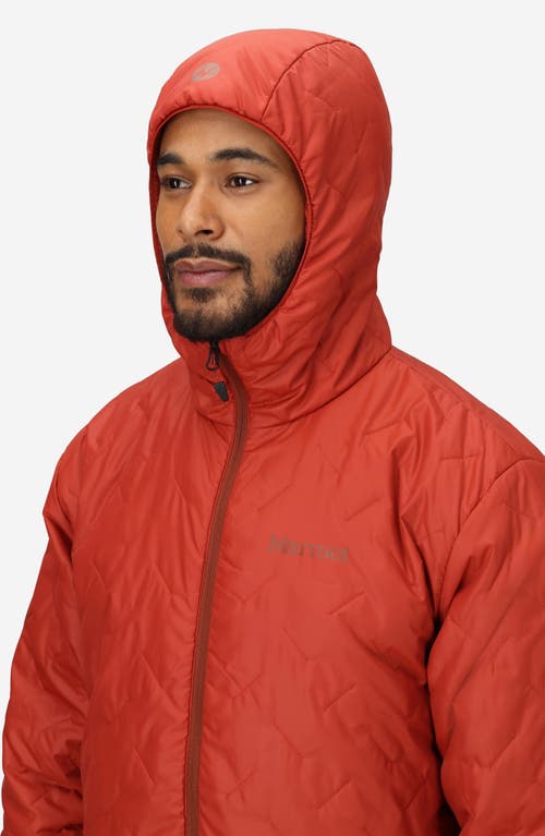Marmot Monoquilt Zip Hoodie In Red