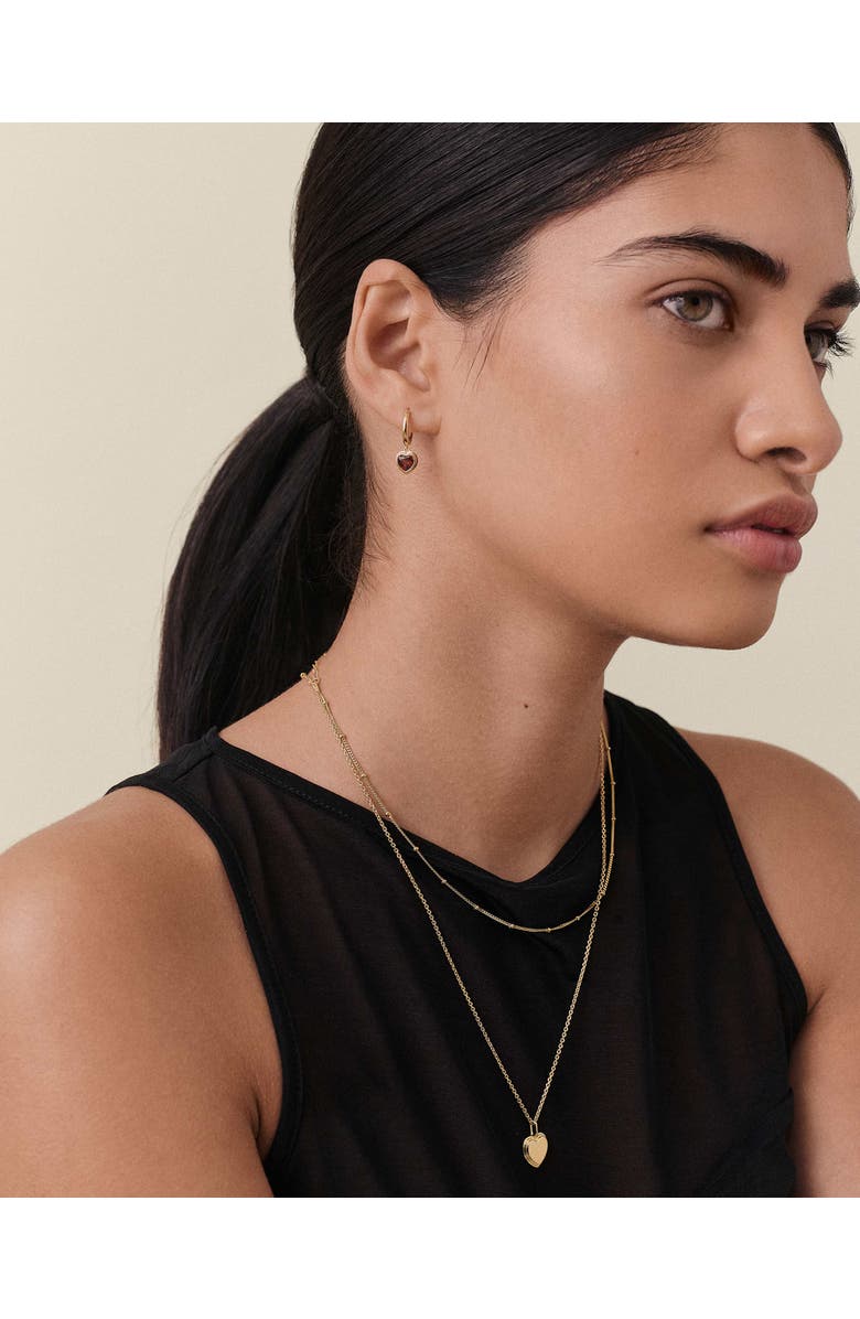 Edge of Ember Heart Red Garnet Earrings, Alternate, color, Red Garnet