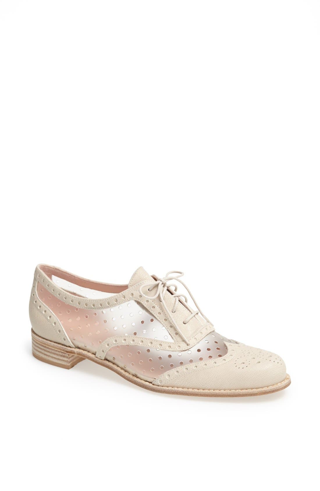'Dandyperf' Wingtip Oxford, Main, color, IVORY VECCHIO NAPPA