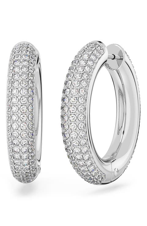 Dextera Crystal Hoop Earrings