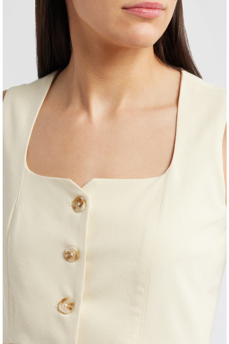 Button Front Vest, Alternate, color, FROSTY LEMON