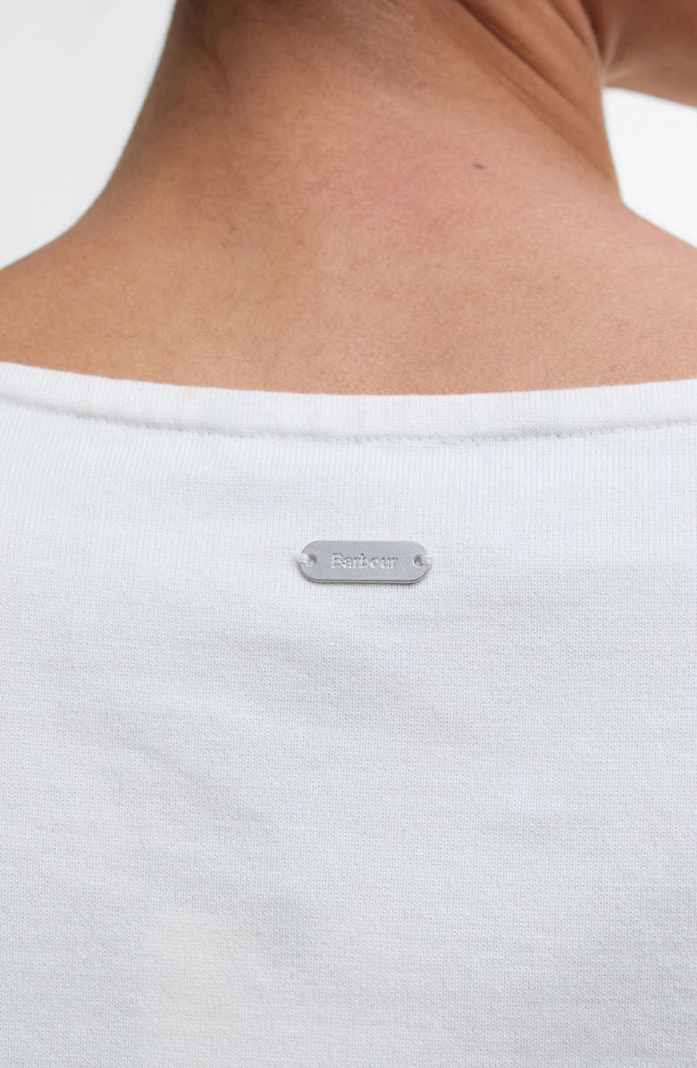 Barbour Hawkins Stripe Long Sleeve Cotton Top, Alternate, color, Cloud Stripe