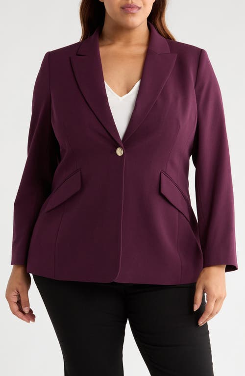 Tahari Asl One-button Jacket In Purple