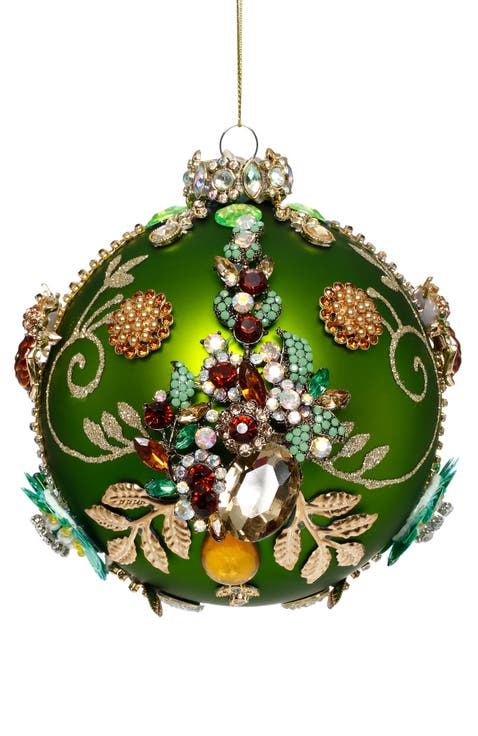 Kings Jewel Ball Ornament, Green