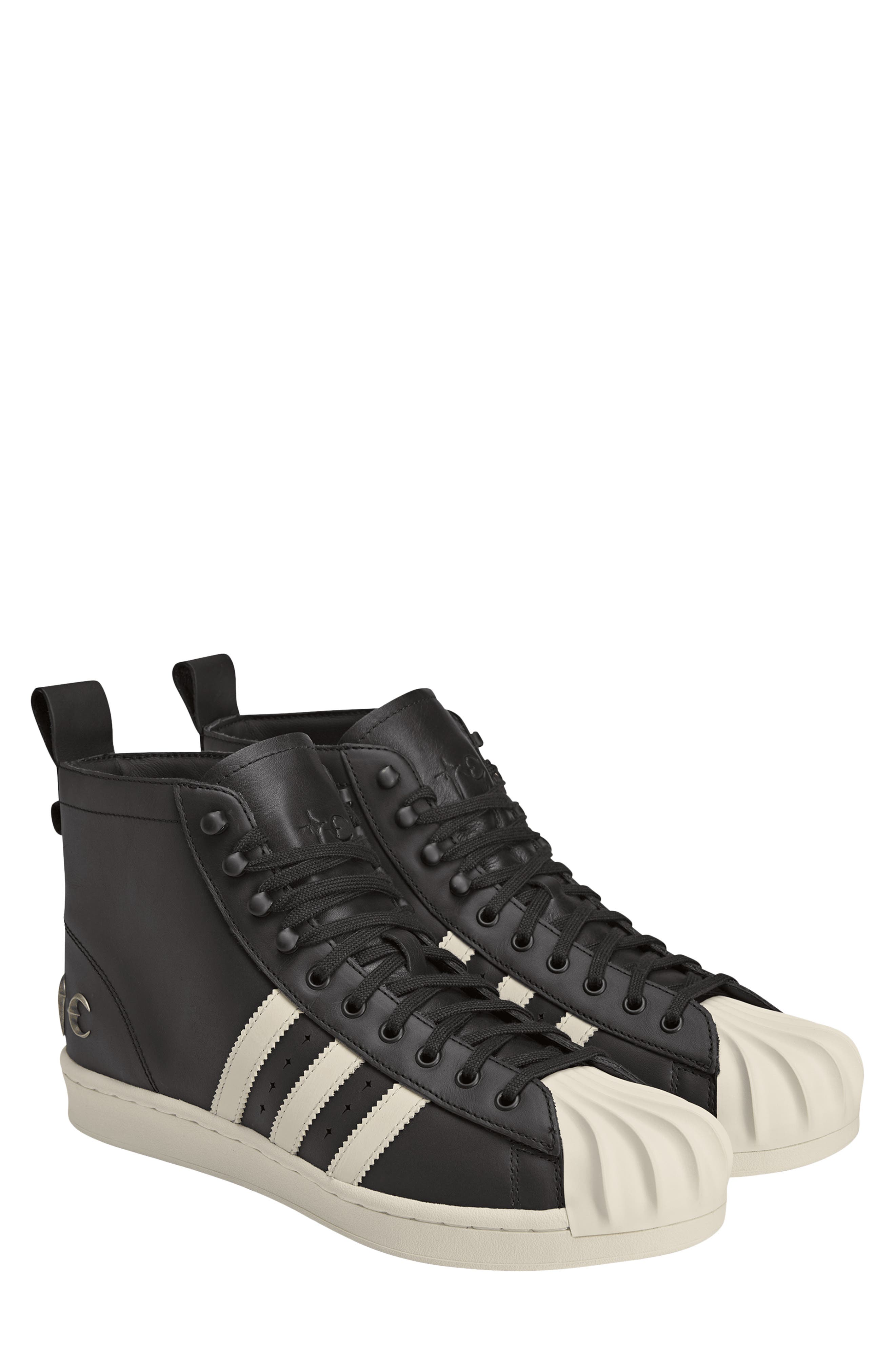 adidas x Thug Club Gender Inclusive Superstar Sneaker Boot, Main, color, Black/ Off White/ Black