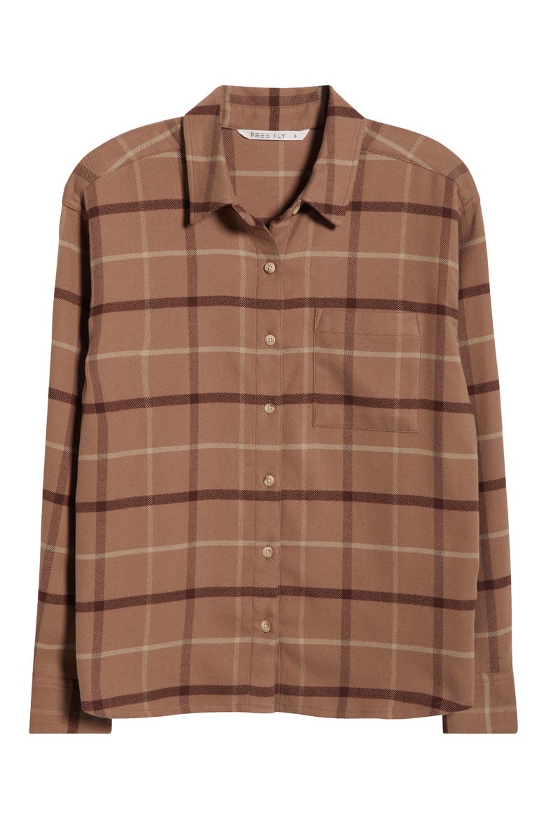 Seawool Flannel Shirt, Alternate, color, FOSSIL PLAID