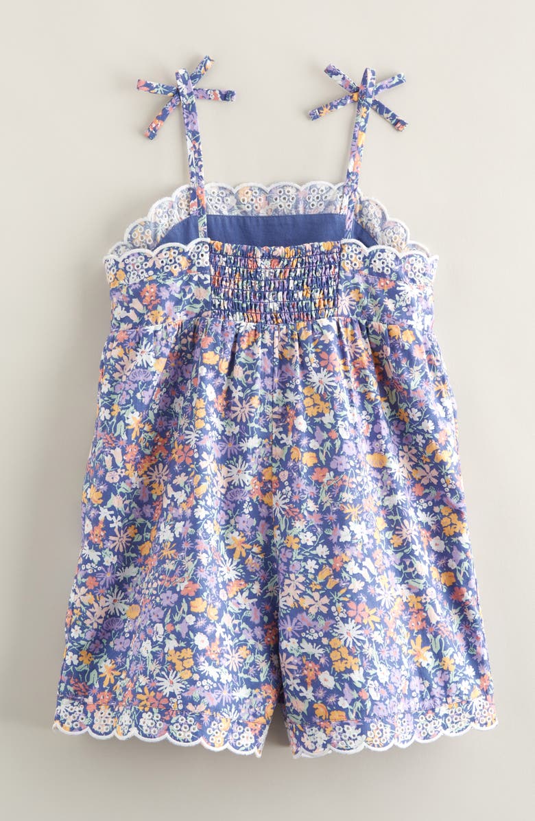 Nordstrom Scalloped Floral Short Romper, Alternate, color,