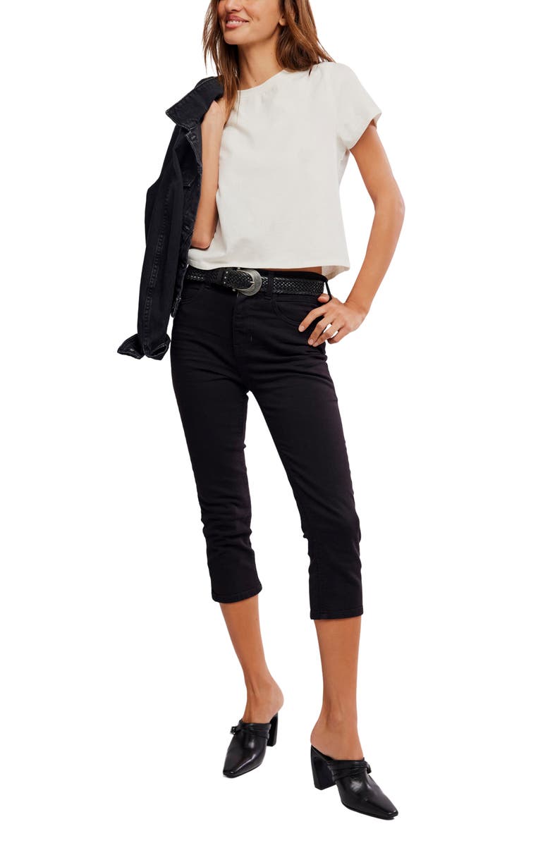 Free People Hot Take Crop Slim Fit Jeans, Alternate, color, Drive