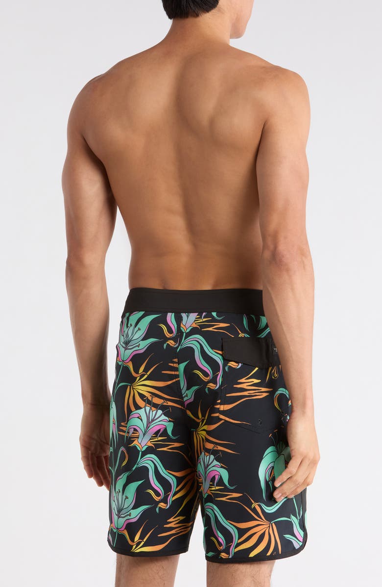 Volcom Infuse Swim Trunks, Alternate, color, Black Green