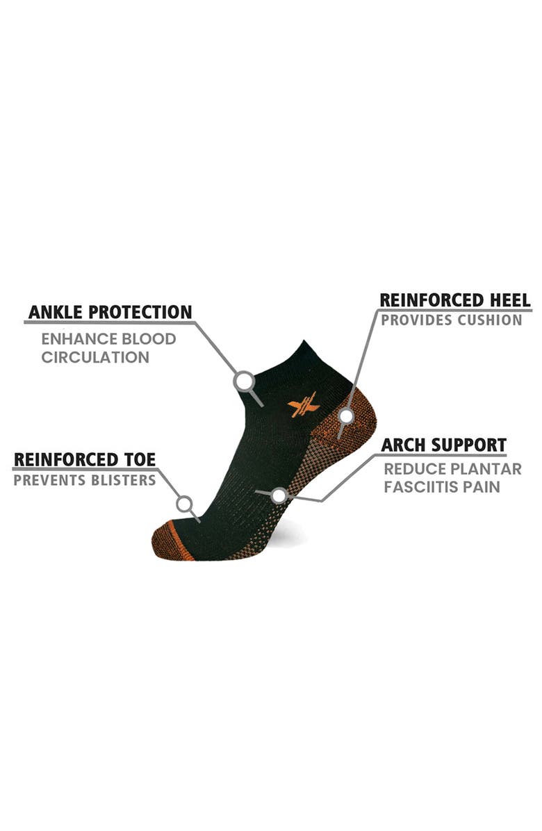 EXTREME FIT 3-Pack Copper Infused Ankle Length Compression Socks, Alternate, color,