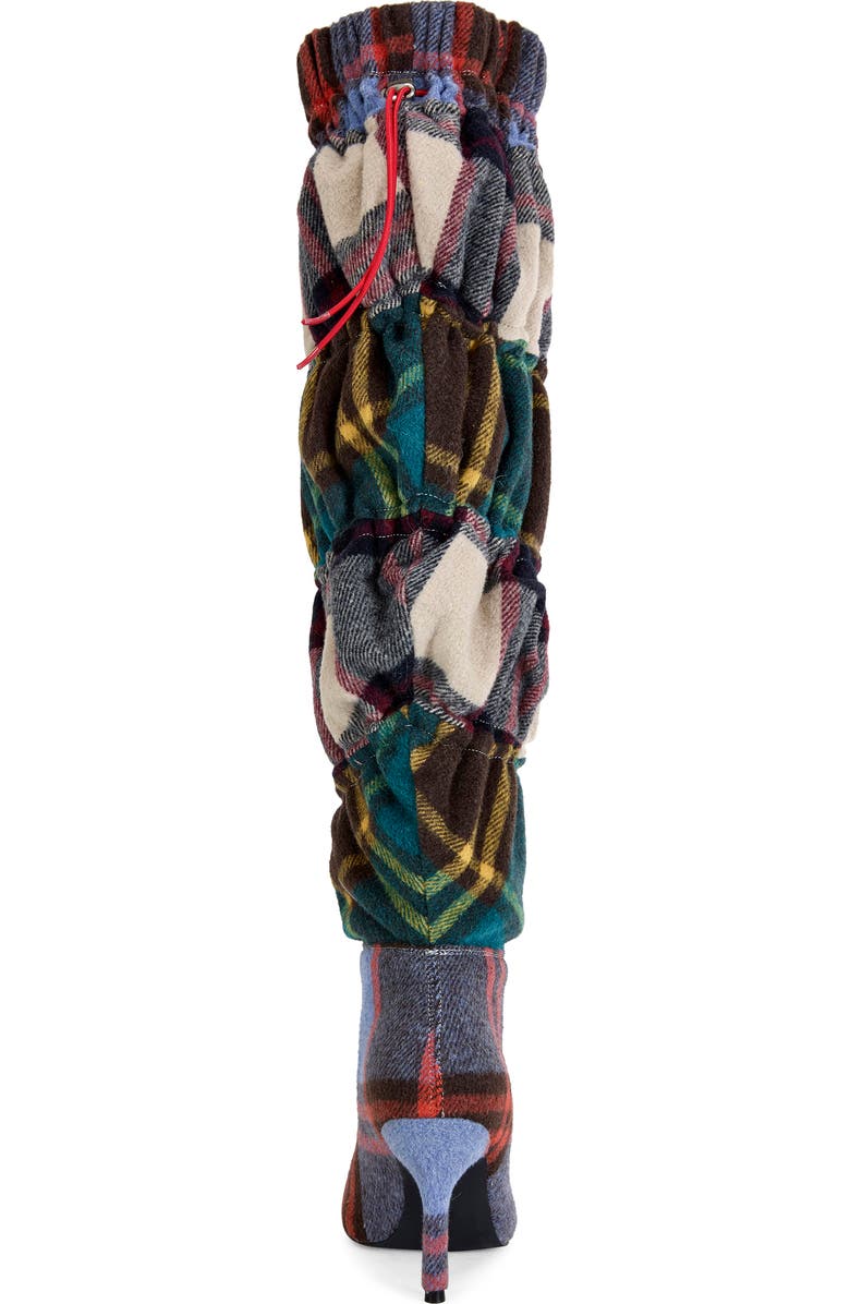 AZALEA WANG Elodie Plaid Multicolor Stiletto Boot, Alternate, color,