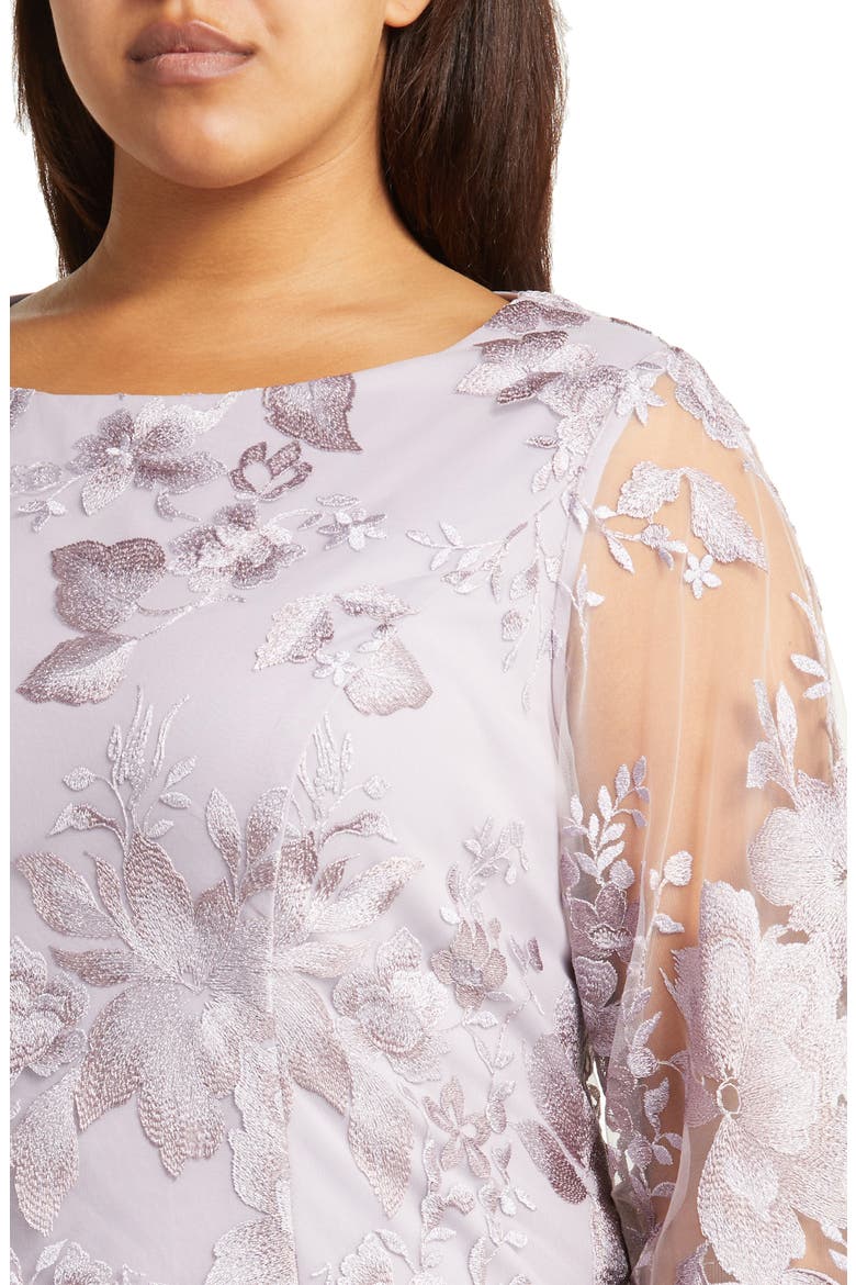 Floral Embroidered Overlay Gown, Alternate, color, SMOKEY ORCHID