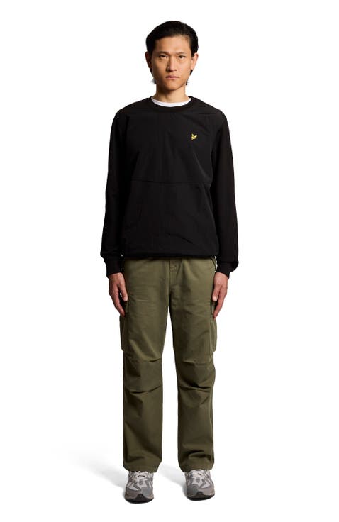 Half Raglan Hybrid Long Sweatshirt