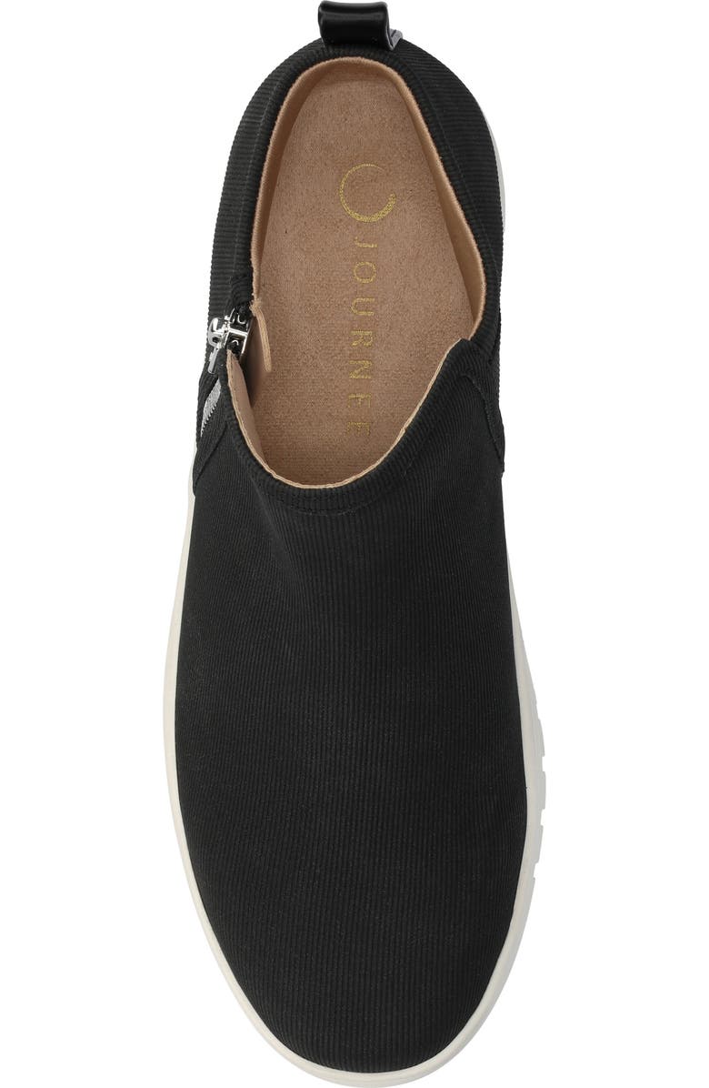 Journee Collection Alita Rib Mid Sneaker, Alternate, color, Black