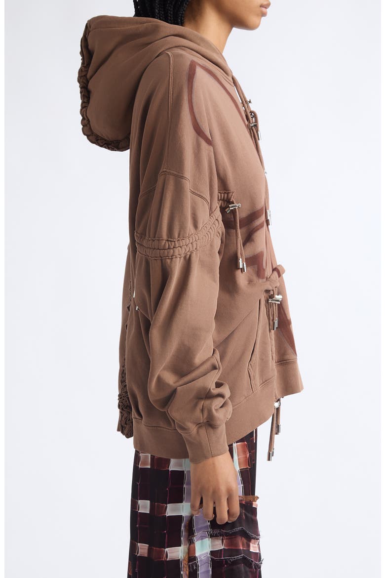 Aurora Mohawk Burst Cotton Hoodie, Alternate, color, EARTH FLOWER