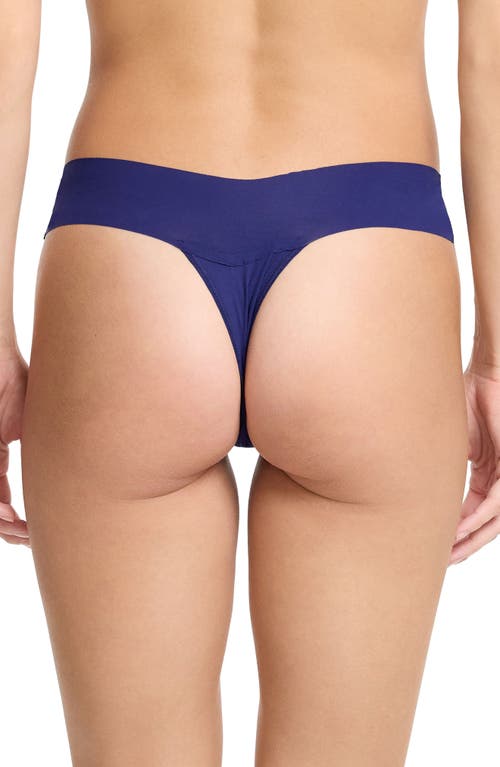 Hanky Panky Breathesoft Natural Rise Thong In Odyssey Blue