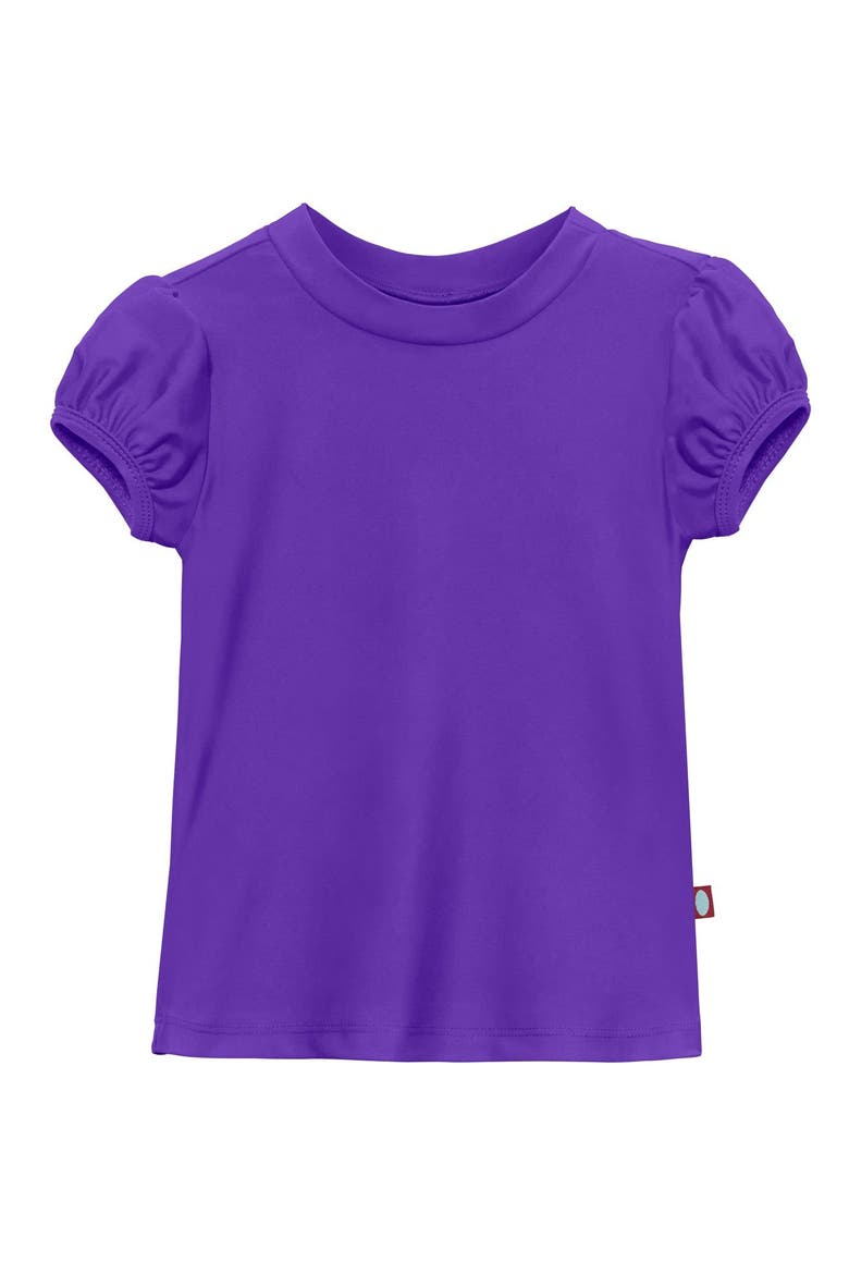 Girls UPF 50+ Puff Sleeve Rashguard, Main, color, Purple