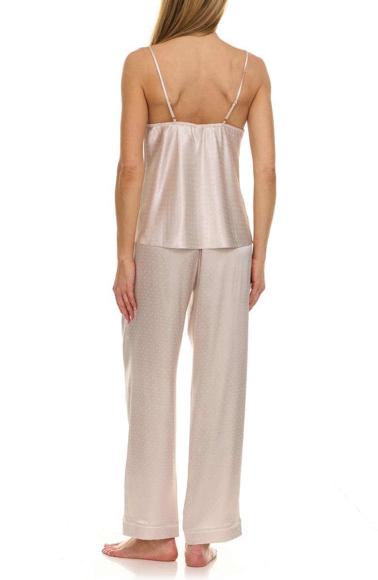 Flora Nikrooz Jamie 2.0 3-Piece Pin Dot Travel Pajamas, Alternate, color, Mink