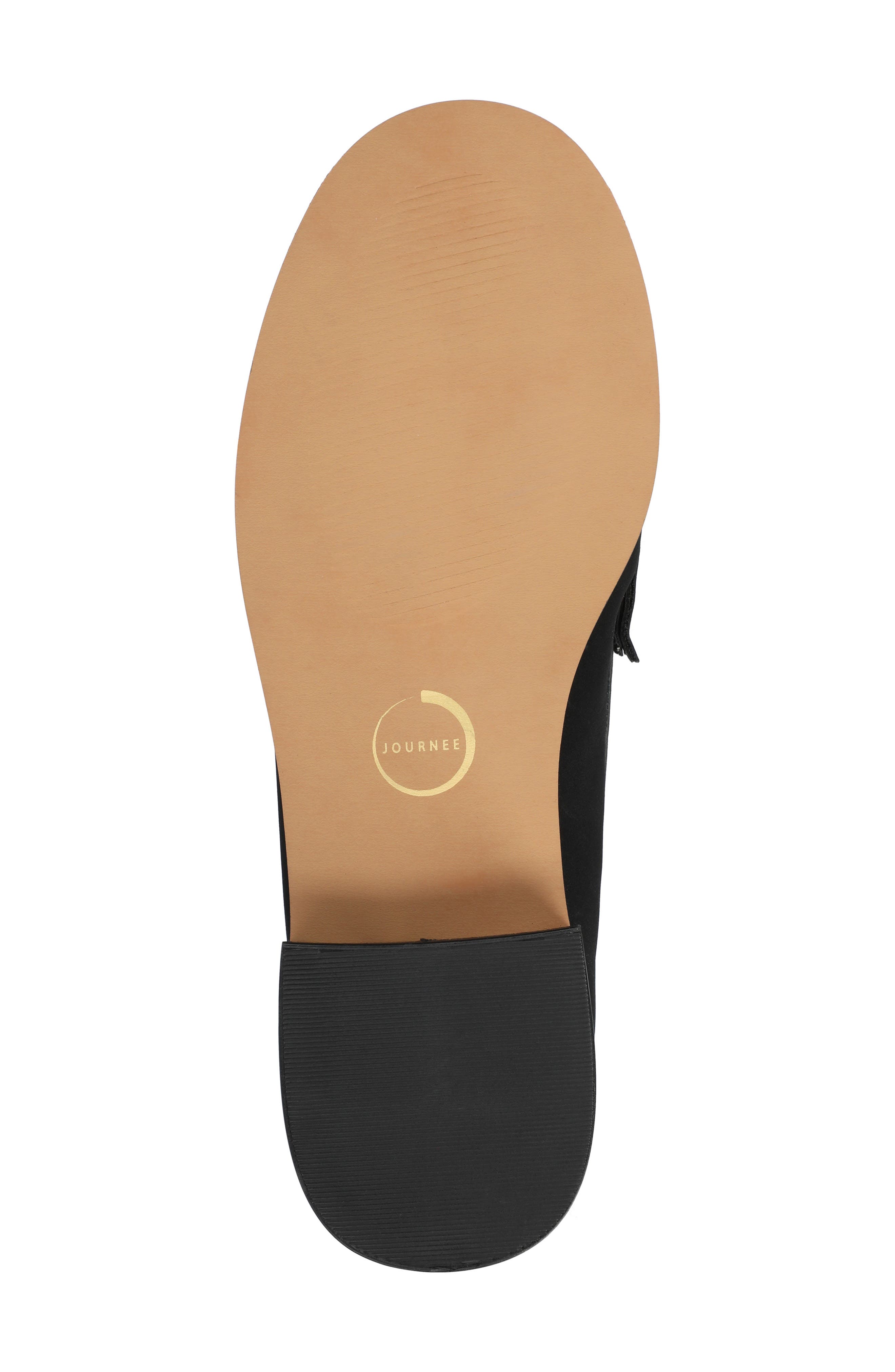 Journee Collection Danna Ruched Loafer, Alternate, color, Black