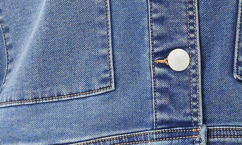 Curve Appeal Saturday Knit Denim Jacket In Blue