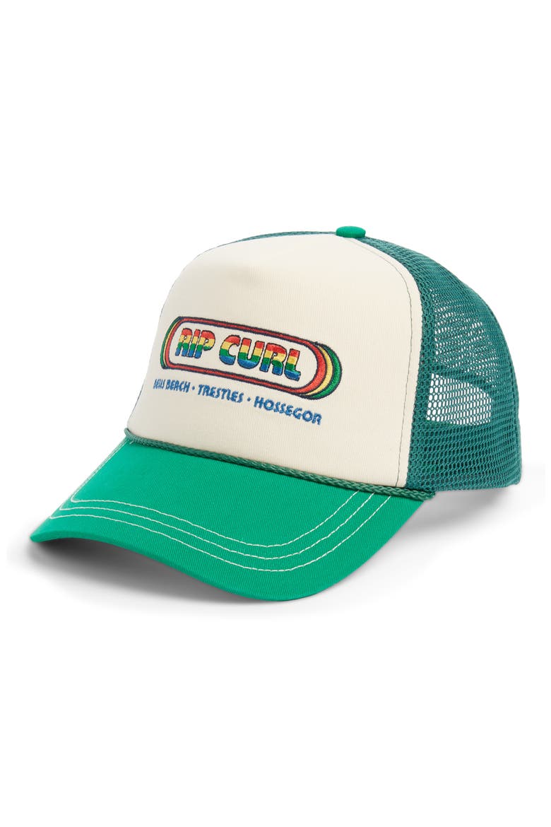 Mixed Revival Trucker Hat, Main, color, GREEN