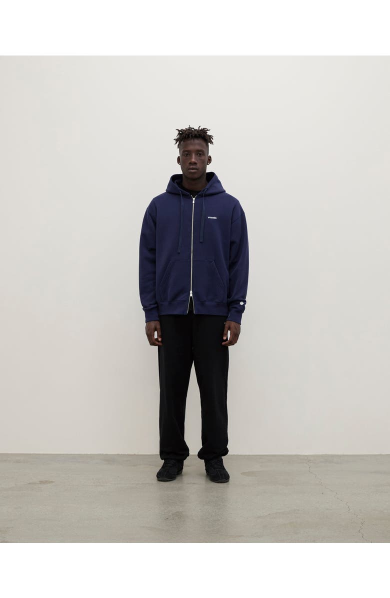 vowels Classic Zip Hoodie, Alternate, color, Navy