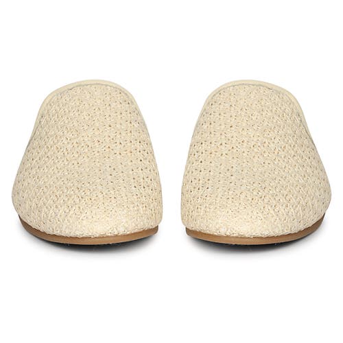 Jelavu Andrea Raffia Slip-on Mule In Bone
