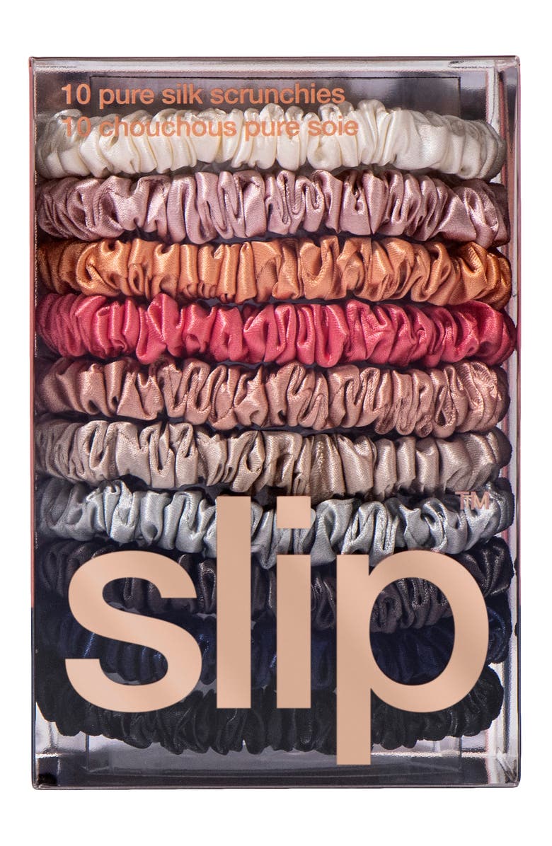 slip Pure Silk 10-Pack Skinny Scrunchies $65 Value, Alternate, color,