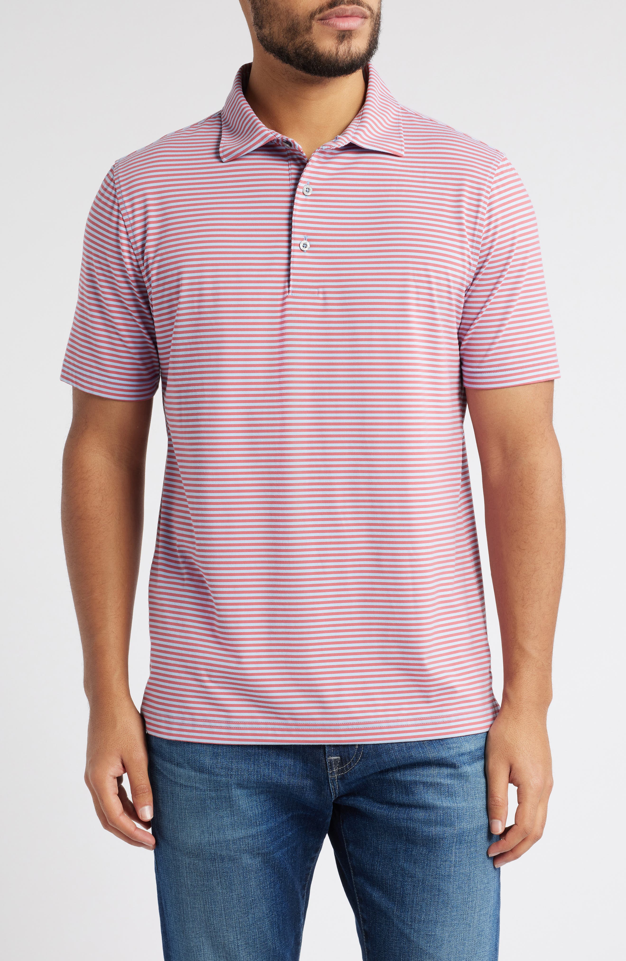 Scott Barber Prep Stripe Polo