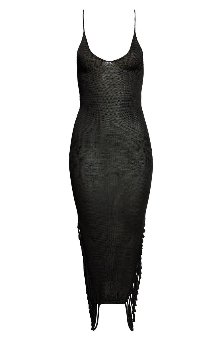 Aisling Camps Stalactite Sweater Slipdress, Alternate, color, Black