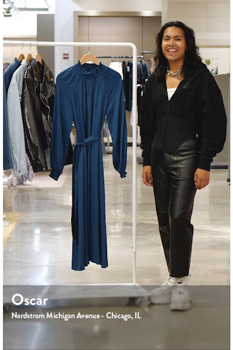 Smocked Neck Long Sleeve Dress video