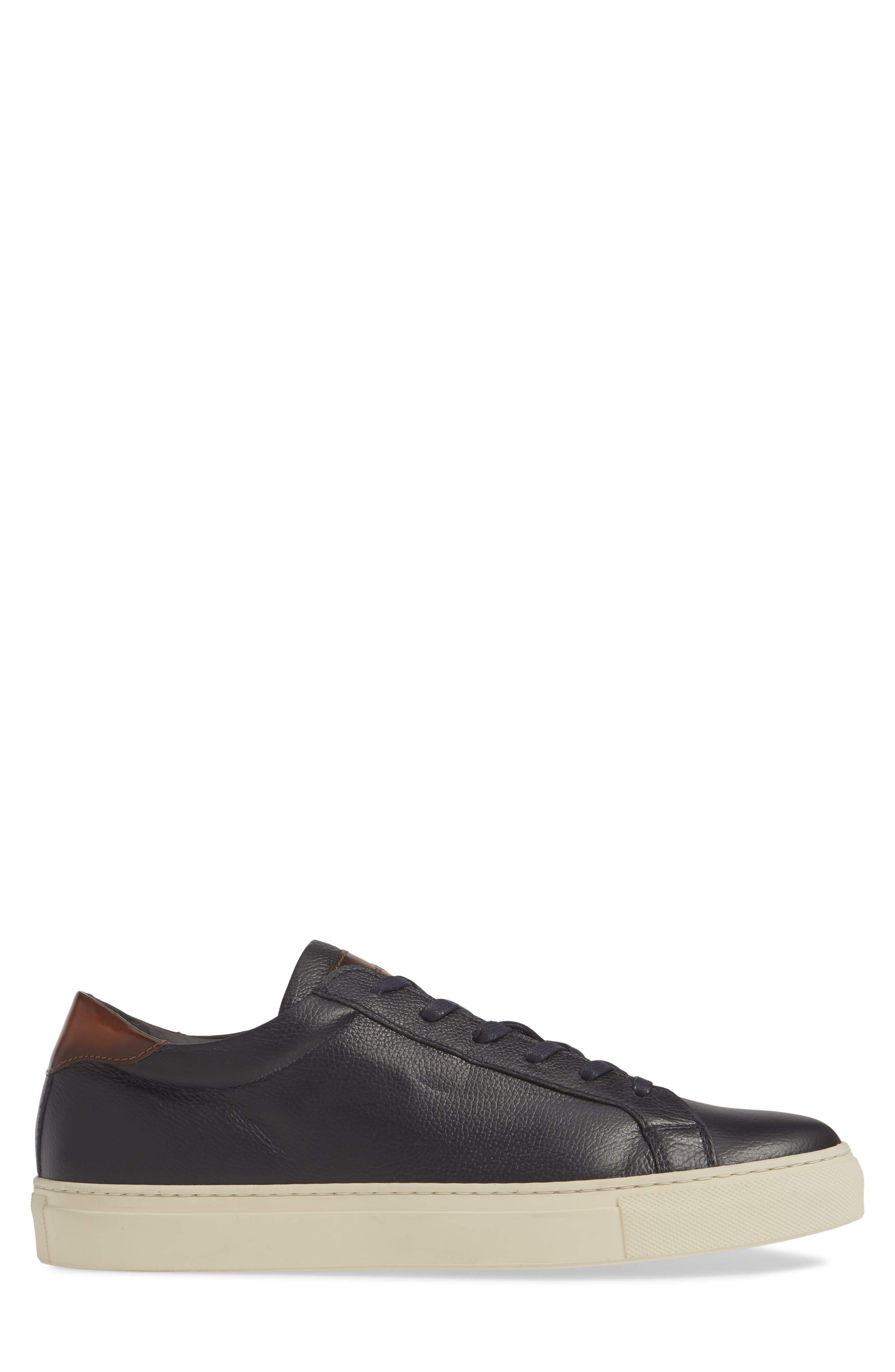 Knox Low Top Sneaker, Alternate, color, BLUE LEATHER