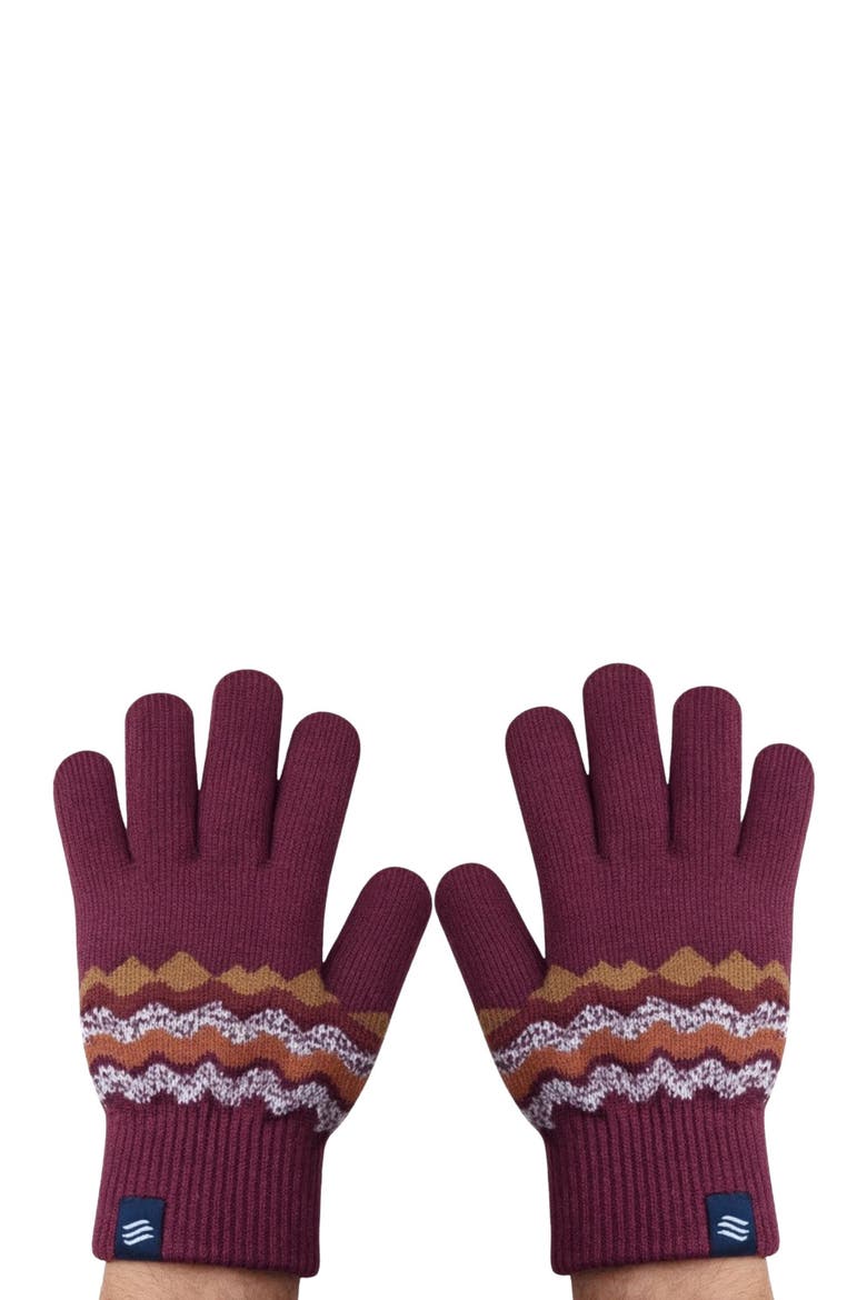 The Merino Wool Mountain and Marled Knit Glove 2-pack, Alternate, color, Burgundy